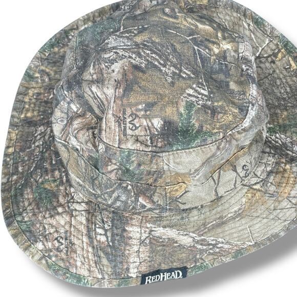 Redhead Camo Bucket Hat Boonie Medium/Large Chin Strap Hike Fish Hunt Outdoor - Picture 4 of 14